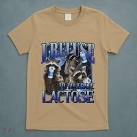 I Refuse To Tolerate Lactose Racoon Meme Lactose Intolerant T-Shirt thumb 5