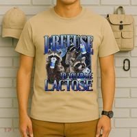 I Refuse To Tolerate Lactose Racoon Meme Lactose Intolerant T-Shirt thumb 6