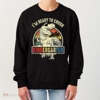 I'm Ready To Crush Kindergarten Dinosaur Back To School Women's Sweatshirt thumb 0