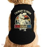 I'm Ready To Crush Kindergarten Dinosaur Back To School Doggie Tank thumb 0