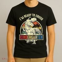 I'm Ready To Crush Kindergarten Dinosaur Back To School T-Shirt thumb 3