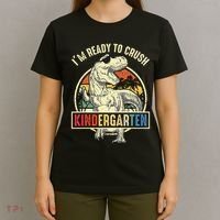 I'm Ready To Crush Kindergarten Dinosaur Back To School T-Shirt thumb 4