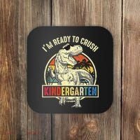 I'm Ready To Crush Kindergarten Dinosaur Back To School Coaster thumb 0