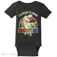 I'm Ready To Crush Kindergarten Dinosaur Back To School Baby Bodysuit thumb 0