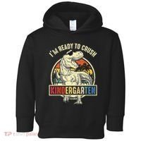 I'm Ready To Crush Kindergarten Dinosaur Back To School Toddler Hoodie thumb 0