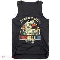 I'm Ready To Crush Kindergarten Dinosaur Back To School Tank Top thumb 0