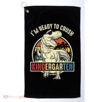 I'm Ready To Crush Kindergarten Dinosaur Back To School Golf Towel thumb 0