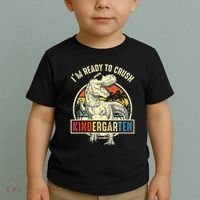 I'm Ready To Crush Kindergarten Dinosaur Back To School Toddler T-Shirt thumb 2