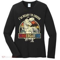 I'm Ready To Crush Kindergarten Dinosaur Back To School Women's Long Sleeve Shirt thumb 0
