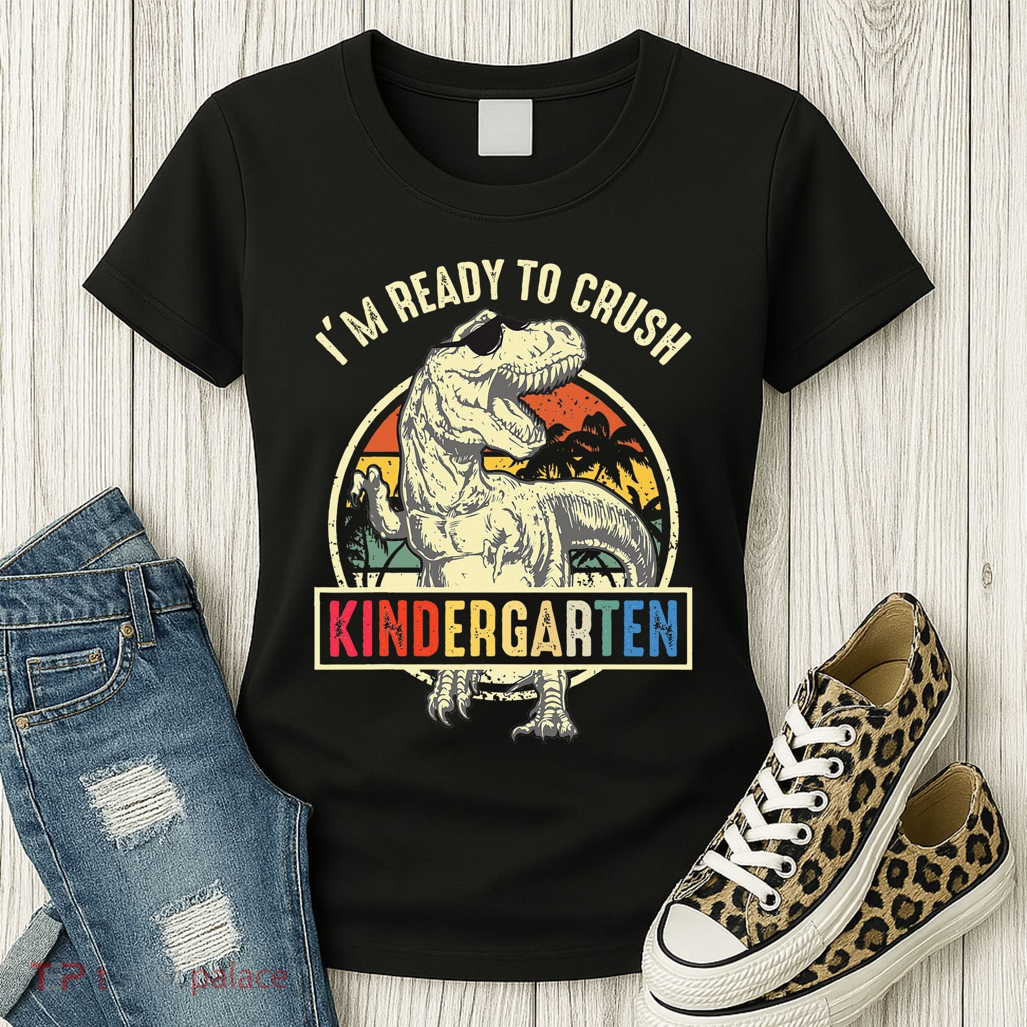 I'm Ready To Crush Kindergarten Dinosaur Back To School Women's T-Shirt