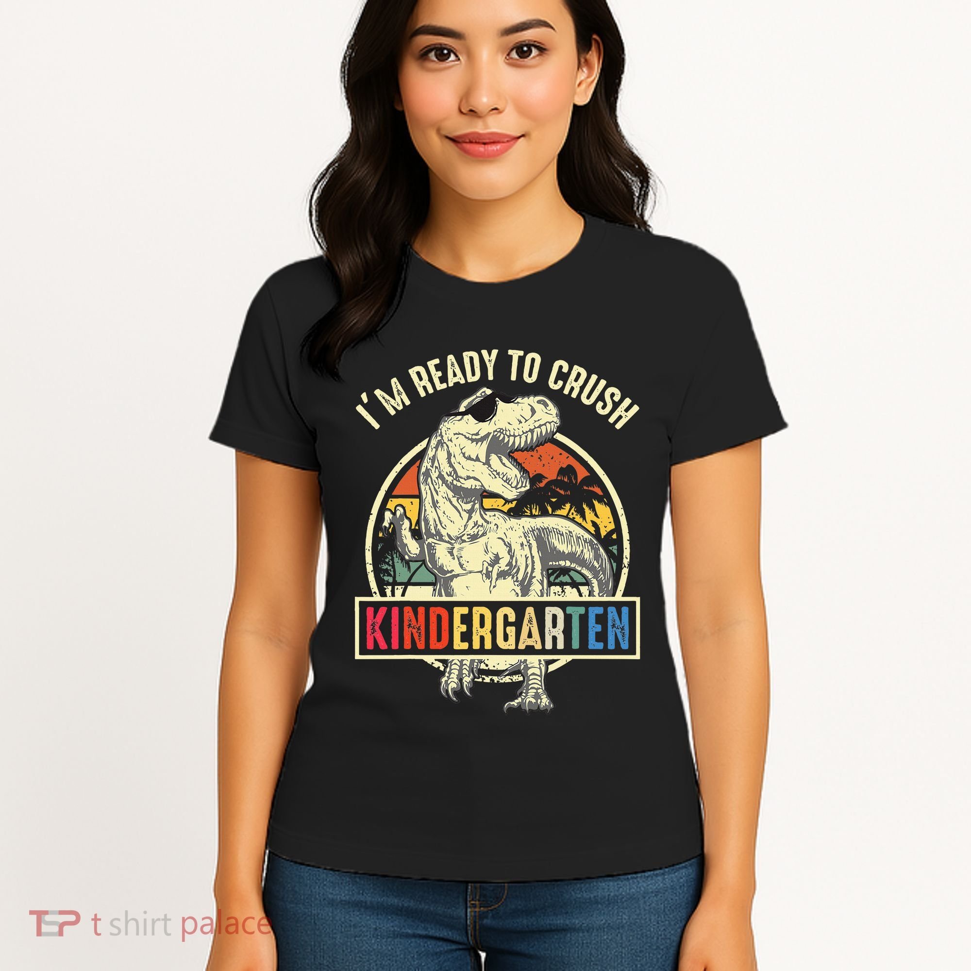 I'm Ready To Crush Kindergarten Dinosaur Back To School Women's T-Shirt