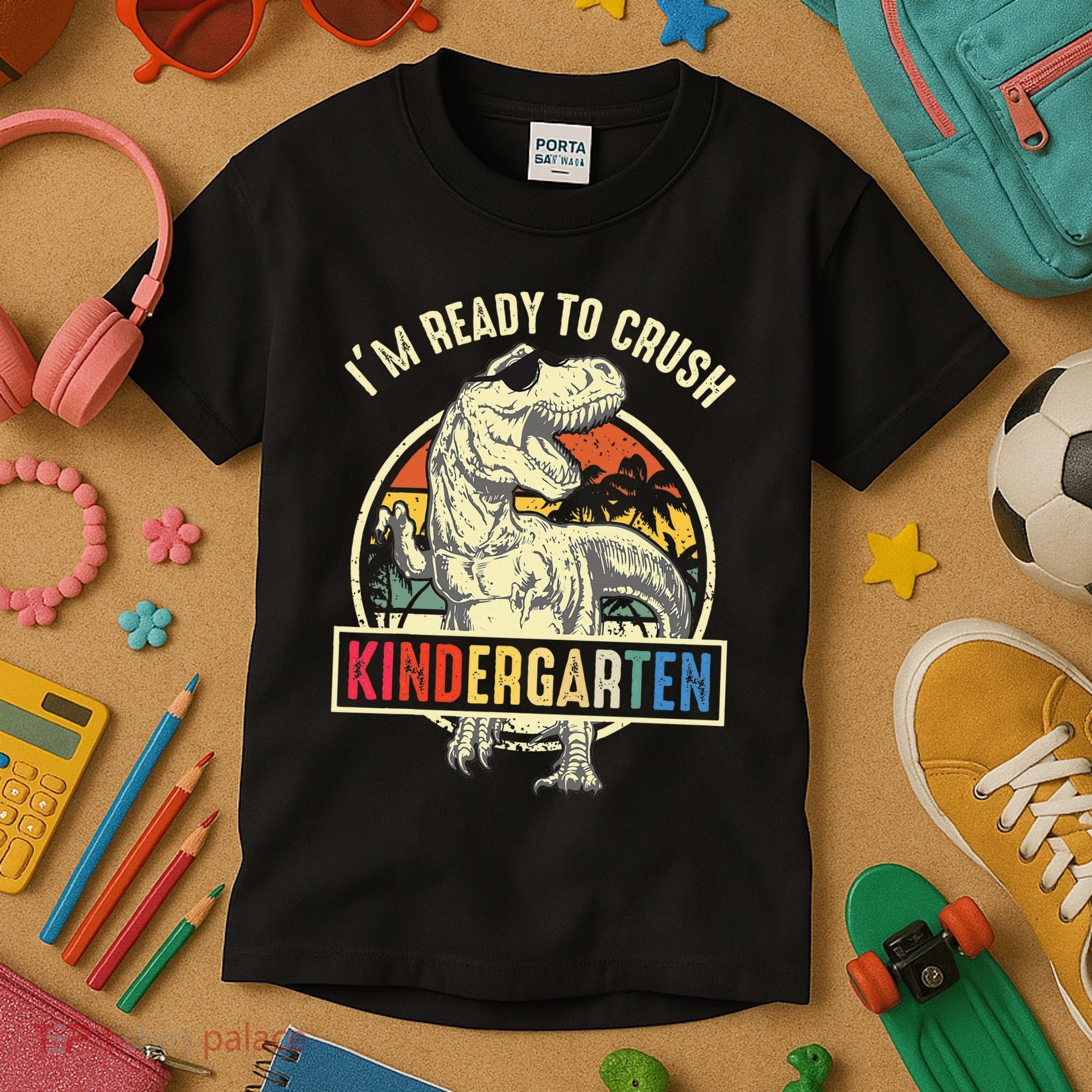 I'm Ready To Crush Kindergarten Dinosaur Back To School Kids T-Shirt