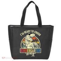 I'm Ready To Crush Kindergarten Dinosaur Back To School Tote Bag thumb 0
