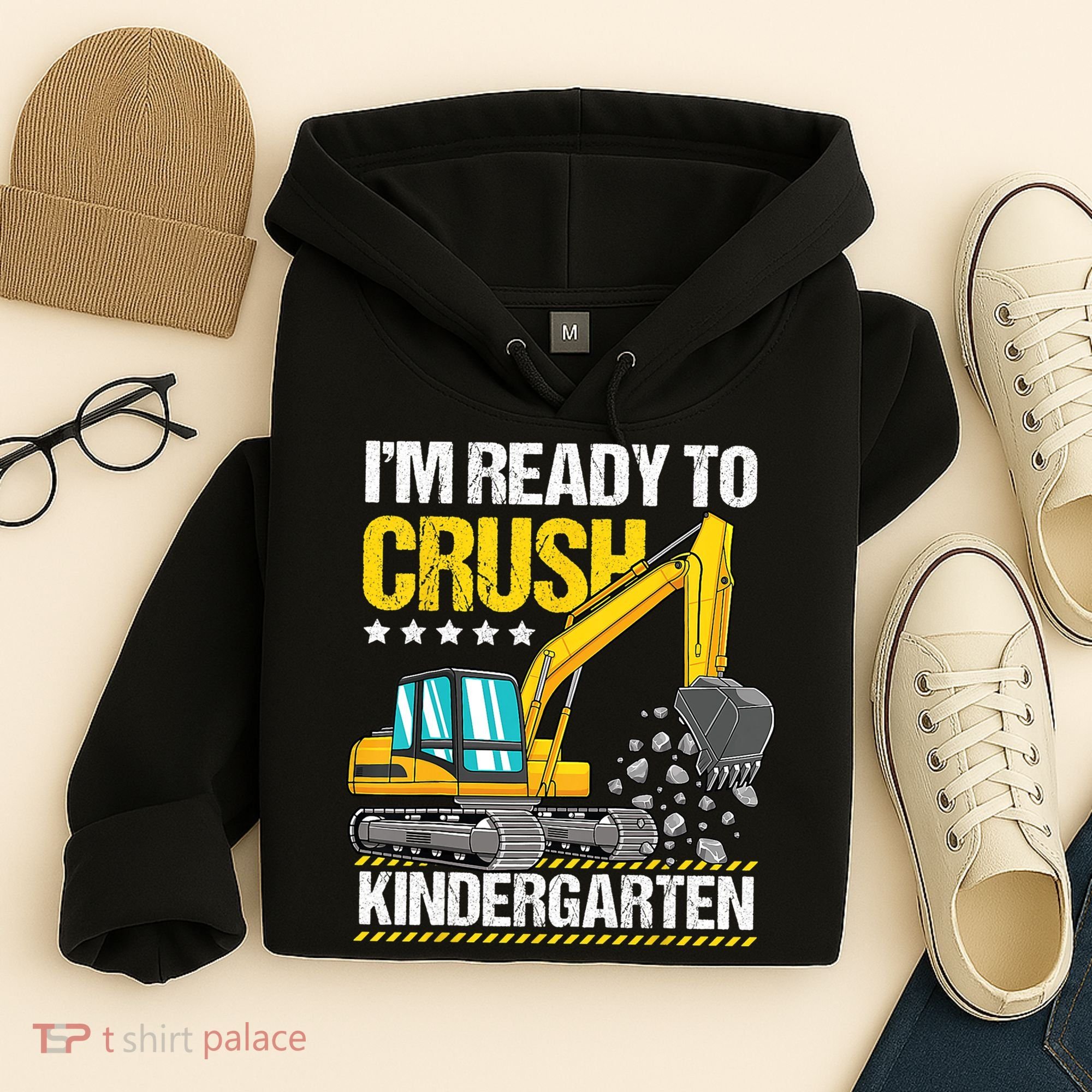 Im Ready To Crush Kindergarten Construction Vehicle Boy Hoodie