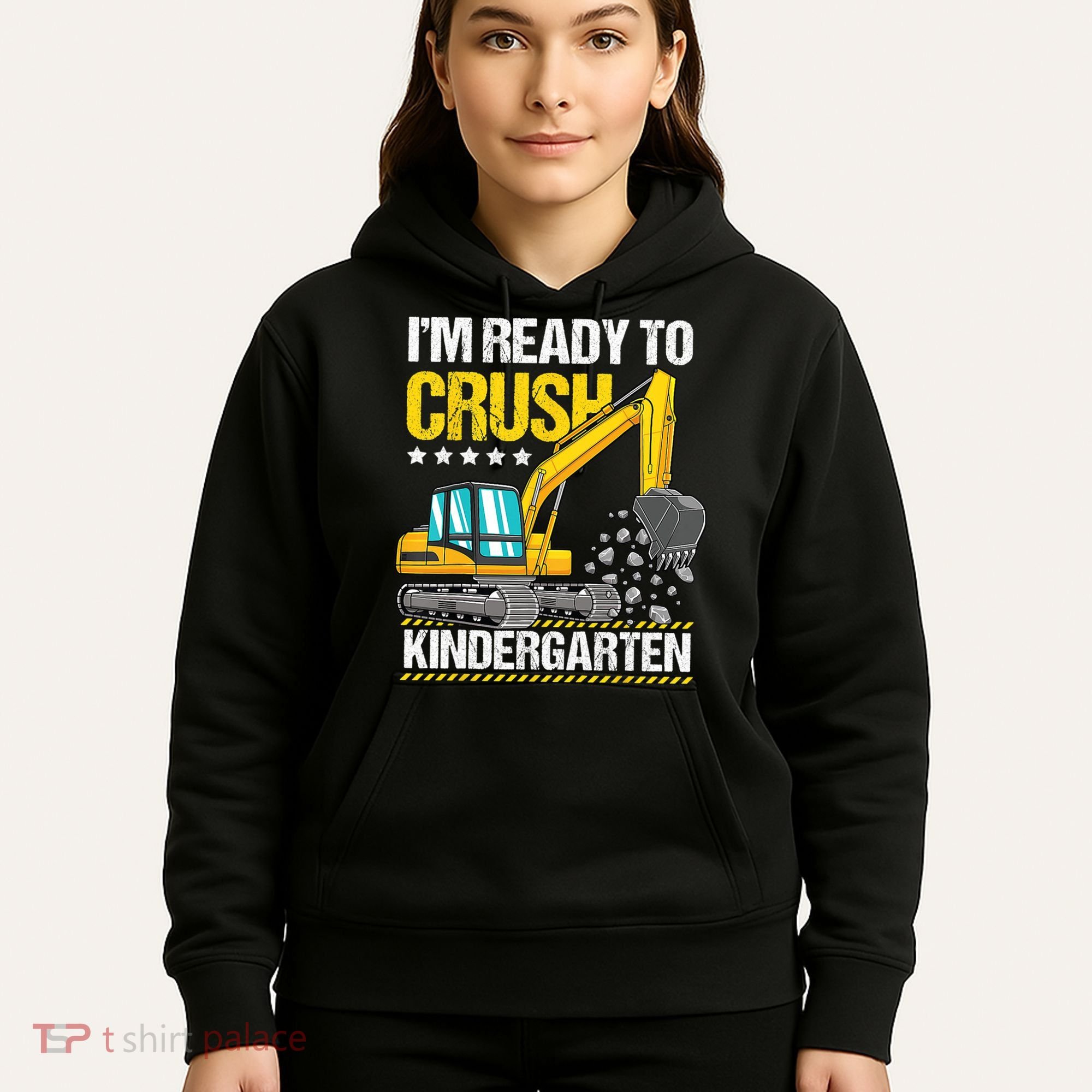 Im Ready To Crush Kindergarten Construction Vehicle Boy Hoodie