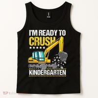 Im Ready To Crush Kindergarten Construction Vehicle Boy Tank Top thumb 2
