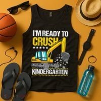 Im Ready To Crush Kindergarten Construction Vehicle Boy Tank Top thumb 4