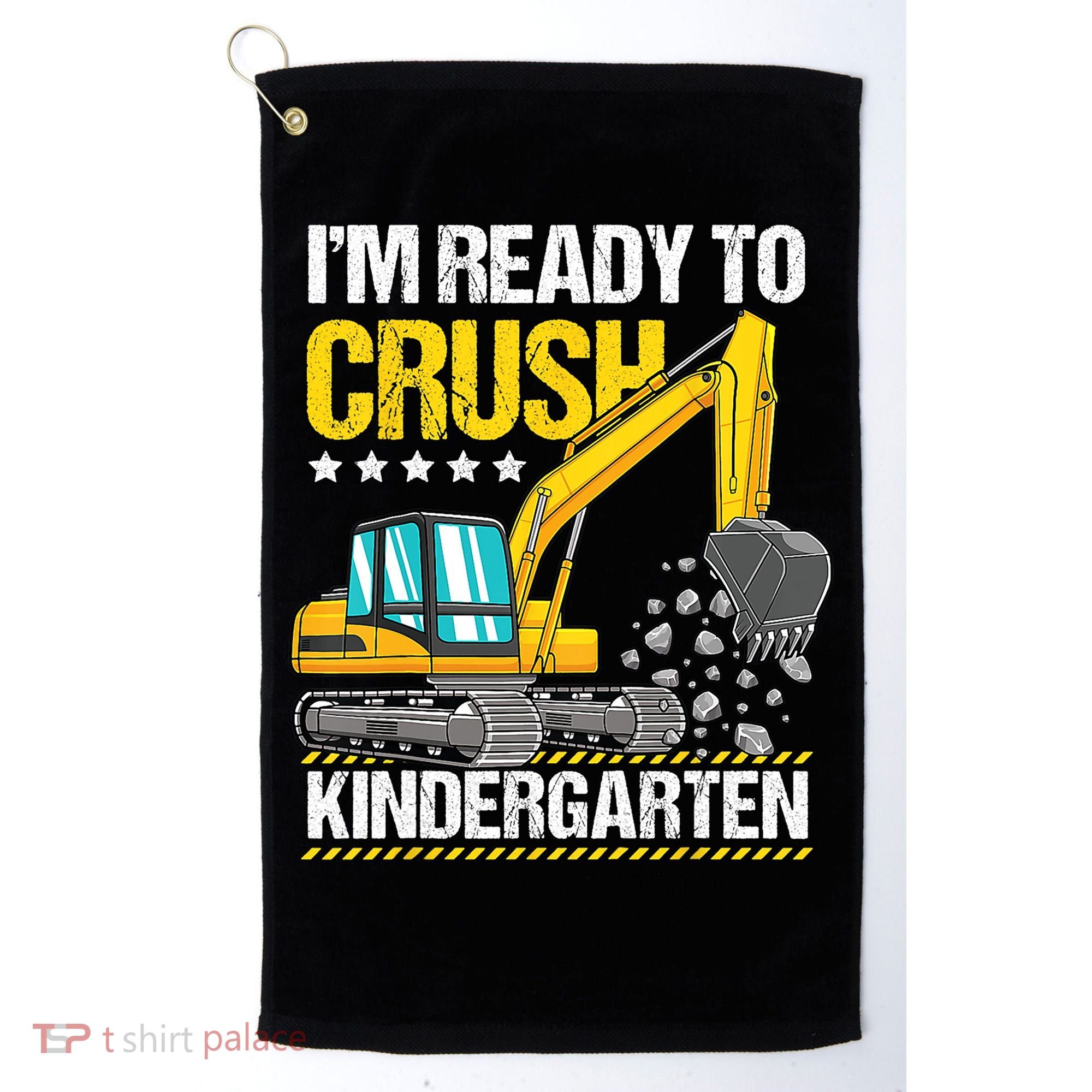 Im Ready To Crush Kindergarten Construction Vehicle Boy Golf Towel