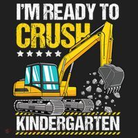 Im Ready To Crush Kindergarten Construction Vehicle Boy Golf Towel thumb 3