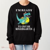 I'm Ready To Crush Kindergarten Trex Dinosaur Back To School Women's Sweatshirt thumb 0