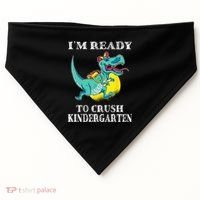 I'm Ready To Crush Kindergarten Trex Dinosaur Back To School USA-Made Doggie Bandana thumb 0