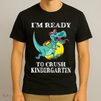 I'm Ready To Crush Kindergarten Trex Dinosaur Back To School T-Shirt thumb 3