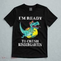 I'm Ready To Crush Kindergarten Trex Dinosaur Back To School T-Shirt thumb 5