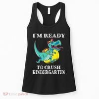 I'm Ready To Crush Kindergarten Trex Dinosaur Back To School Women's Tank Top thumb 0