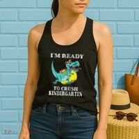 I'm Ready To Crush Kindergarten Trex Dinosaur Back To School Women's Tank Top thumb 2
