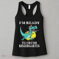 I'm Ready To Crush Kindergarten Trex Dinosaur Back To School Women's Tank Top thumb 3