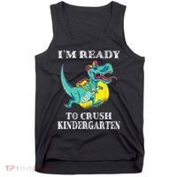 I'm Ready To Crush Kindergarten Trex Dinosaur Back To School Tank Top thumb 0
