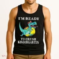 I'm Ready To Crush Kindergarten Trex Dinosaur Back To School Tank Top thumb 3