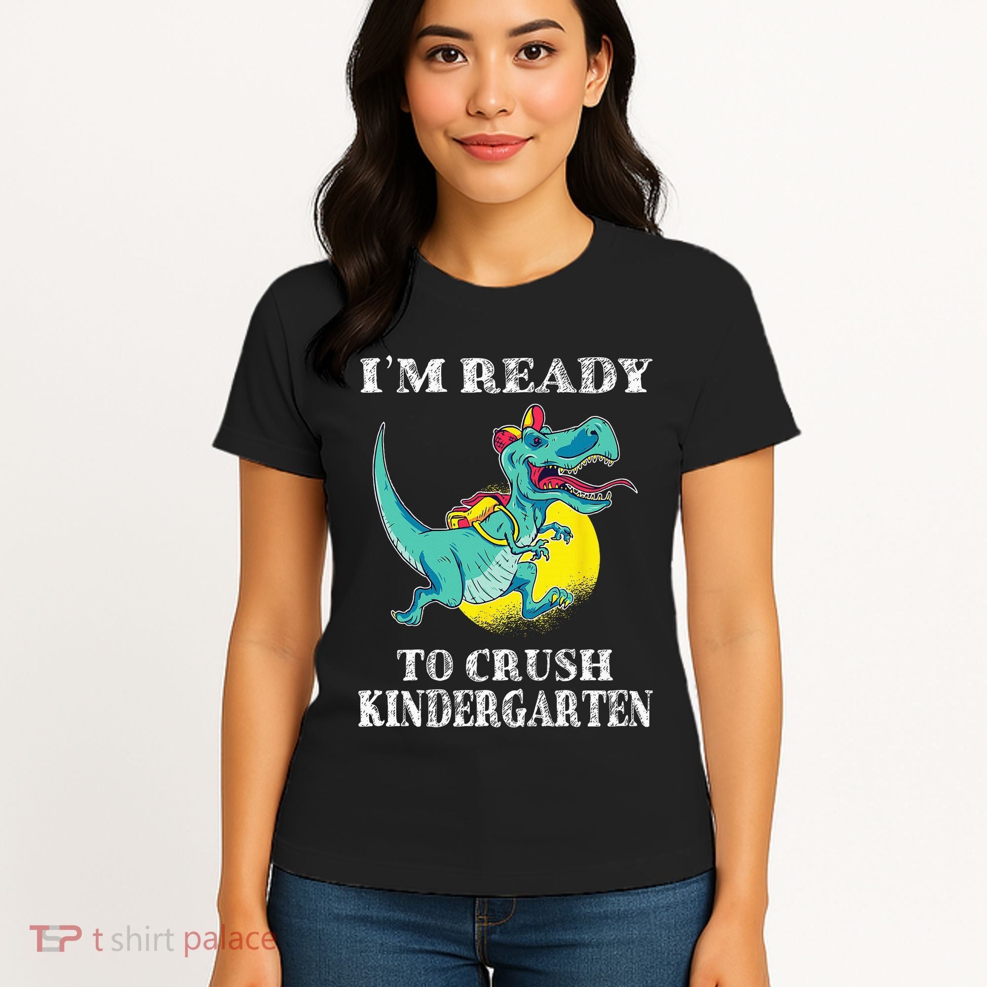 I'm Ready To Crush Kindergarten Trex Dinosaur Back To School Women's T-Shirt