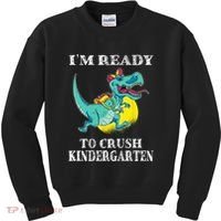 I'm Ready To Crush Kindergarten Trex Dinosaur Back To School Kids Sweatshirt thumb 0