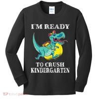 I'm Ready To Crush Kindergarten Trex Dinosaur Back To School Kids Long Sleeve Shirt thumb 0