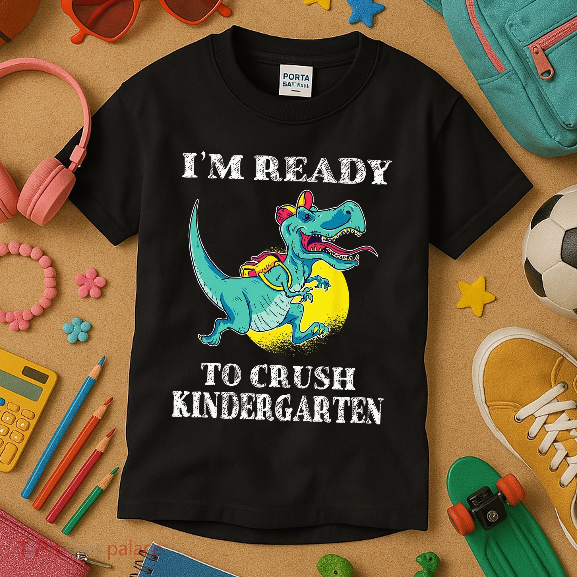 I'm Ready To Crush Kindergarten Trex Dinosaur Back To School Kids T-Shirt