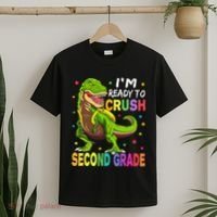 I'm Ready To Crush 2nd Grade Dinosaur Back To School T-Shirt thumb 2