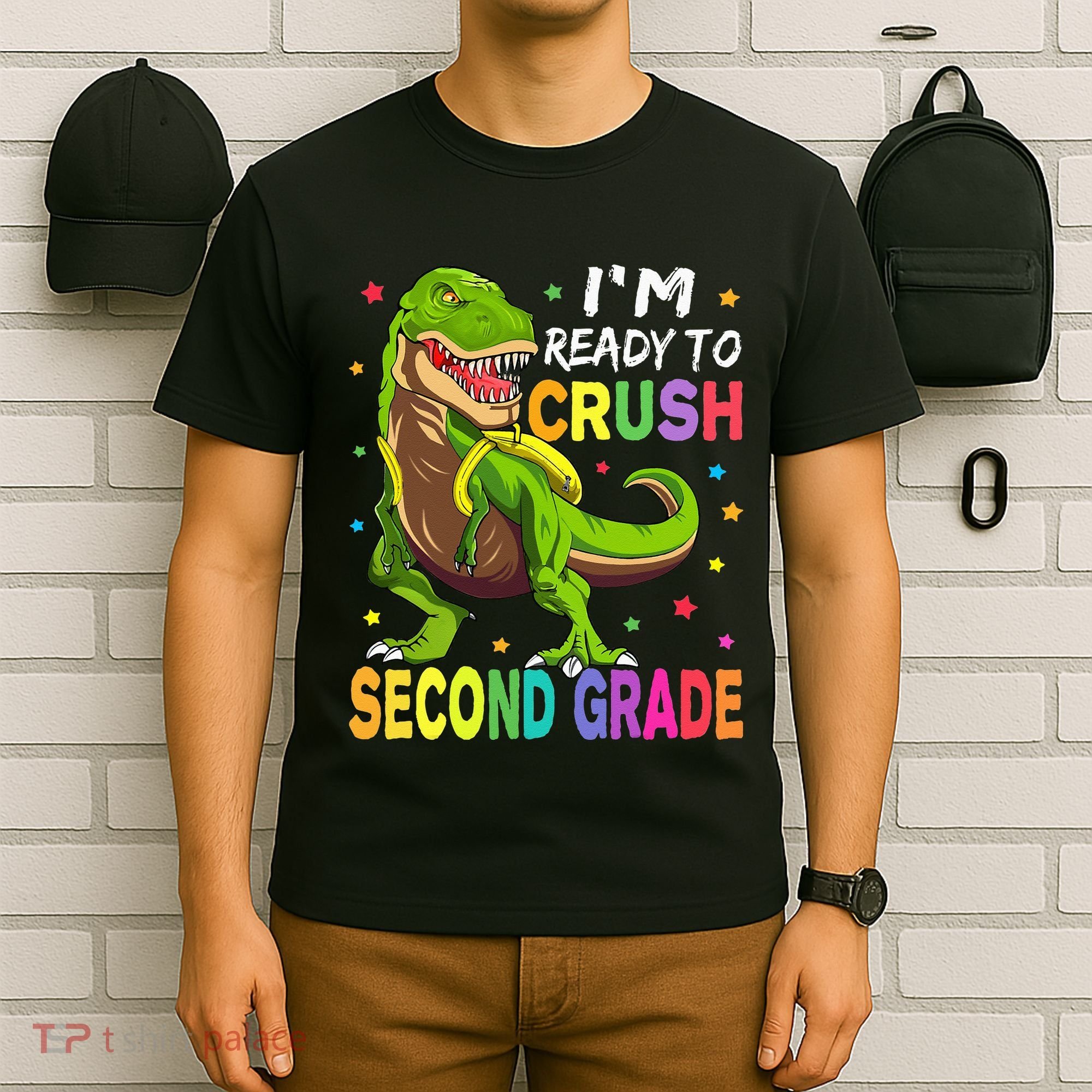 I'm Ready To Crush 2nd Grade Dinosaur Back To School T-Shirt