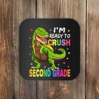 I'm Ready To Crush 2nd Grade Dinosaur Back To School Coaster thumb 0