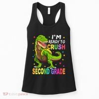 I'm Ready To Crush 2nd Grade Dinosaur Back To School Women's Tank Top thumb 0
