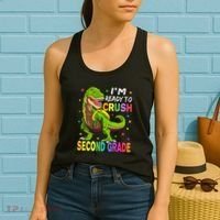 I'm Ready To Crush 2nd Grade Dinosaur Back To School Women's Tank Top thumb 2
