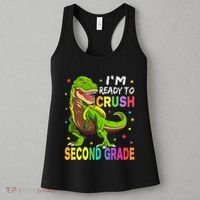 I'm Ready To Crush 2nd Grade Dinosaur Back To School Women's Tank Top thumb 3