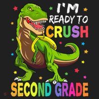 I'm Ready To Crush 2nd Grade Dinosaur Back To School Hat thumb 2