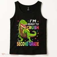 I'm Ready To Crush 2nd Grade Dinosaur Back To School Tank Top thumb 2