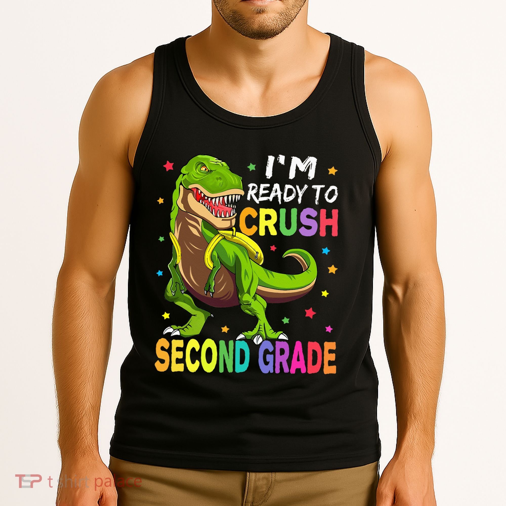 I'm Ready To Crush 2nd Grade Dinosaur Back To School Tank Top