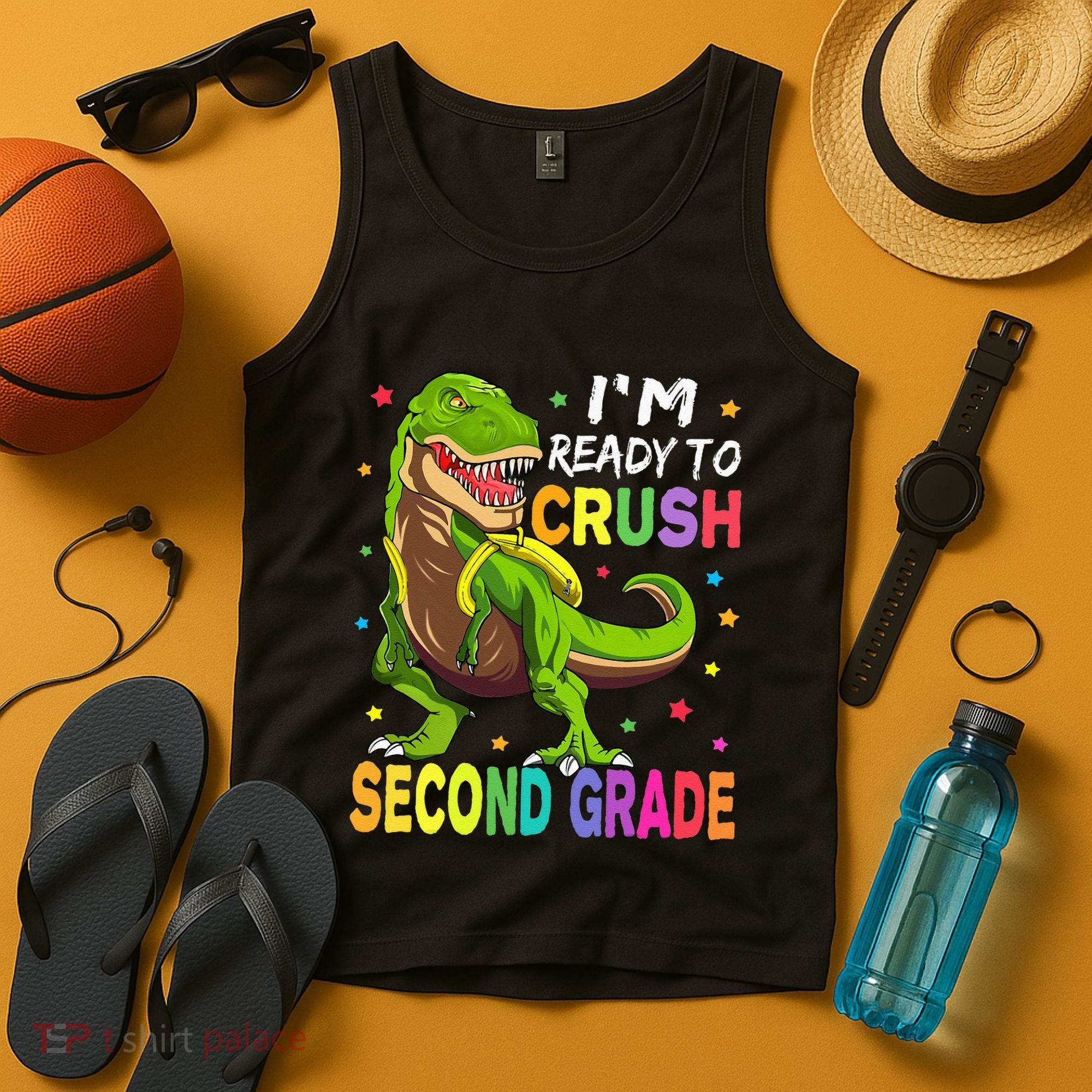 I'm Ready To Crush 2nd Grade Dinosaur Back To School Tank Top