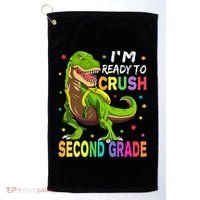 I'm Ready To Crush 2nd Grade Dinosaur Back To School Golf Towel thumb 0