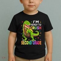 I'm Ready To Crush 2nd Grade Dinosaur Back To School Toddler T-Shirt thumb 2