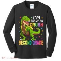 I'm Ready To Crush 2nd Grade Dinosaur Back To School Kids Long Sleeve Shirt thumb 0