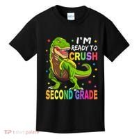 I'm Ready To Crush 2nd Grade Dinosaur Back To School Kids T-Shirt thumb 0